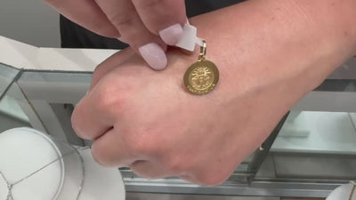 14K Yellow Gold Round Confirmation Charm
