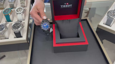 Tissot T120.807.37.041.00 Seastar 1000 Powermatic 80 Watch 40mm with Blue Dial and Black Case