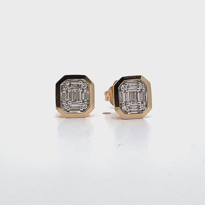 Allison Kaufman 14K Yellow Gold Diamond Stud Earrings