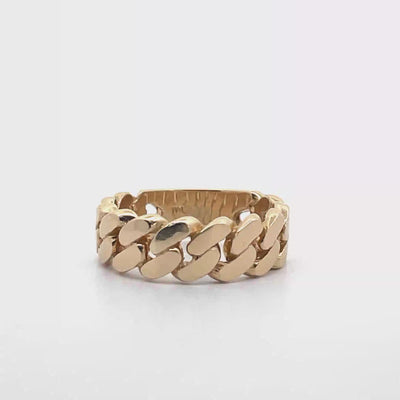 14K Yellow Gold Chain Link Ring