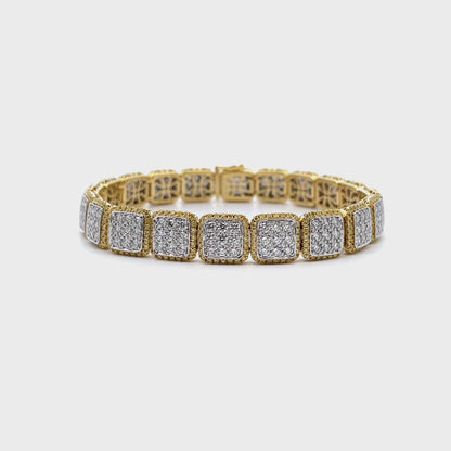 Simon G. LB2481 18K Two Tone Yellow and White Diamond Bracelet