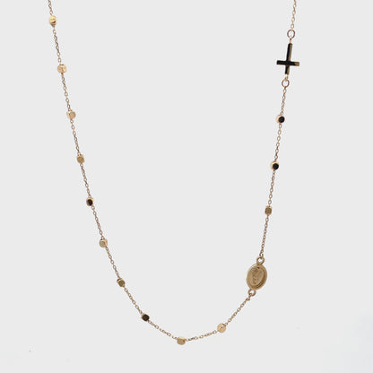 14K Yellow Gold Rosary Necklace