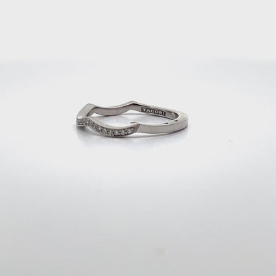 Tacori 2647 MDB Platinum Wedding Band with Diamonds 0.14 Carats