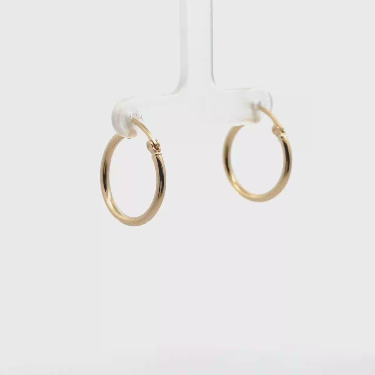 14K yellow gold hoop earrings - 1.50 grams