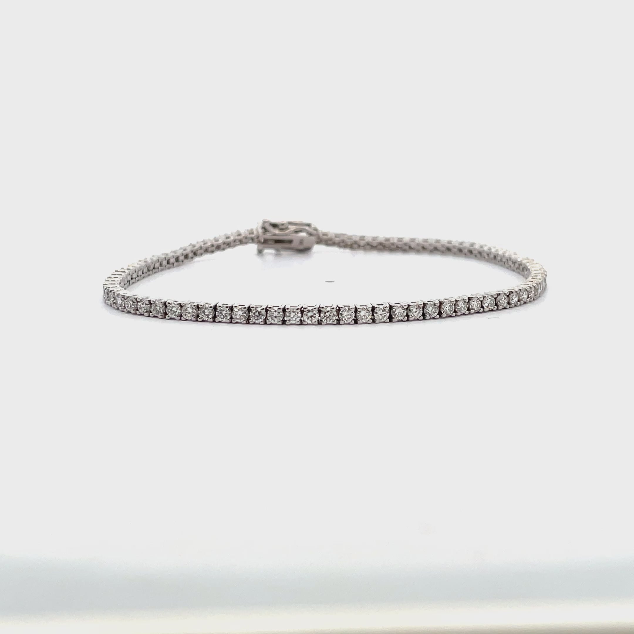 14K White Gold Lab Grown Tennis Bracelet