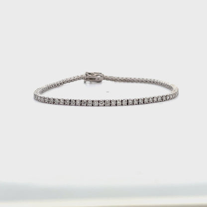 14K White Gold Lab Grown Tennis Bracelet