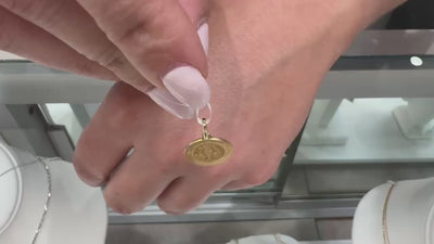 14K Yellow Gold First Holy Communion Charm Pendant