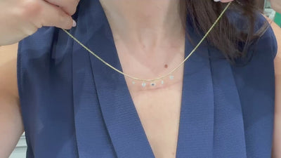 Meira T N15413/TY 14K Yellow Gold Evil Eye Necklace With Diamonds