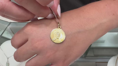 14K Yellow Gold Saint Jude Charm