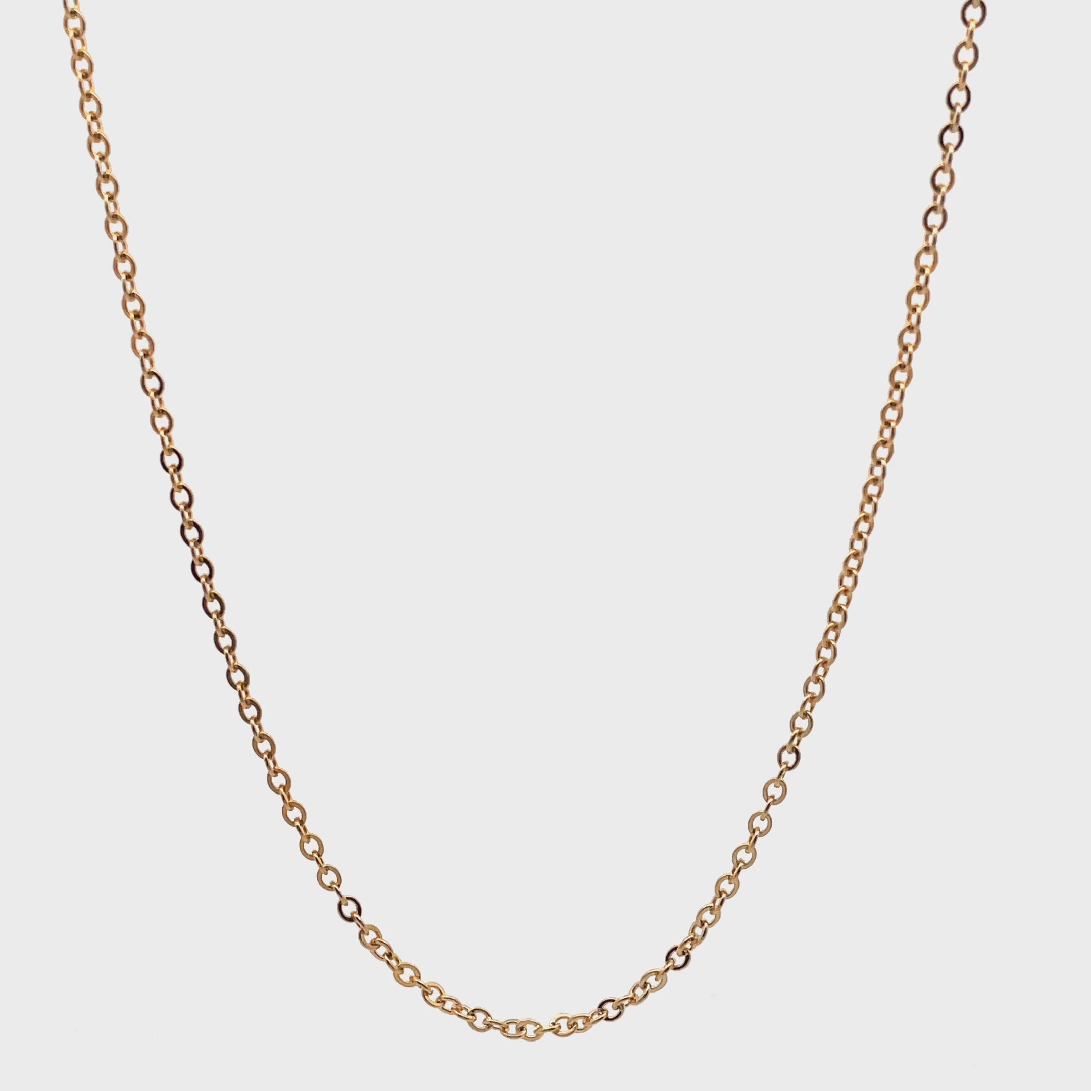 Načíst video: Gold Filled 1.8mm Wide Cable Chain