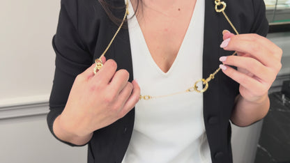 Marcello Pane CLSL 036 Sterling Silver Long Necklace with Gold Overlay