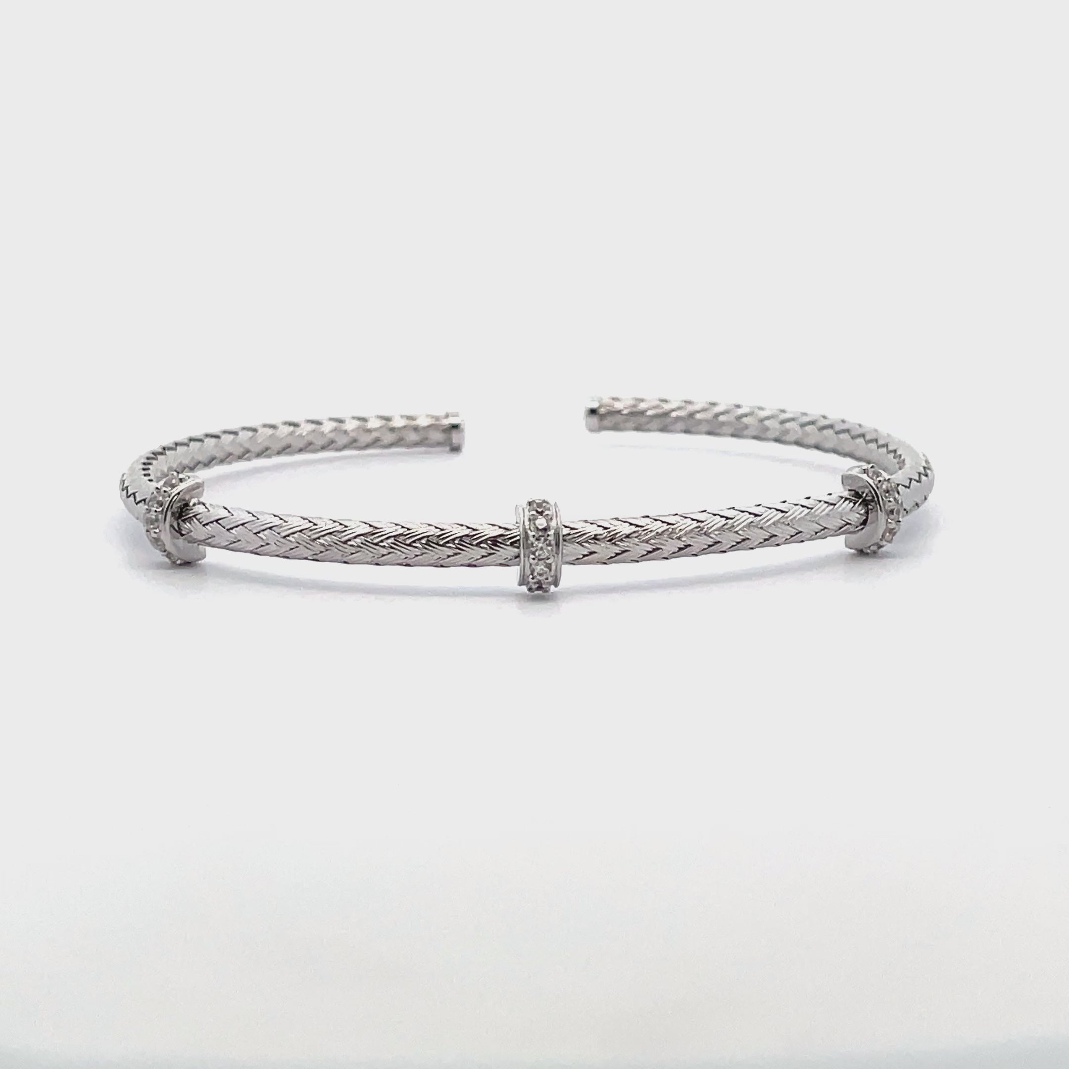 Marcello Pane BRFO 290G Sterling Silver Cuff Bangle Bracelet