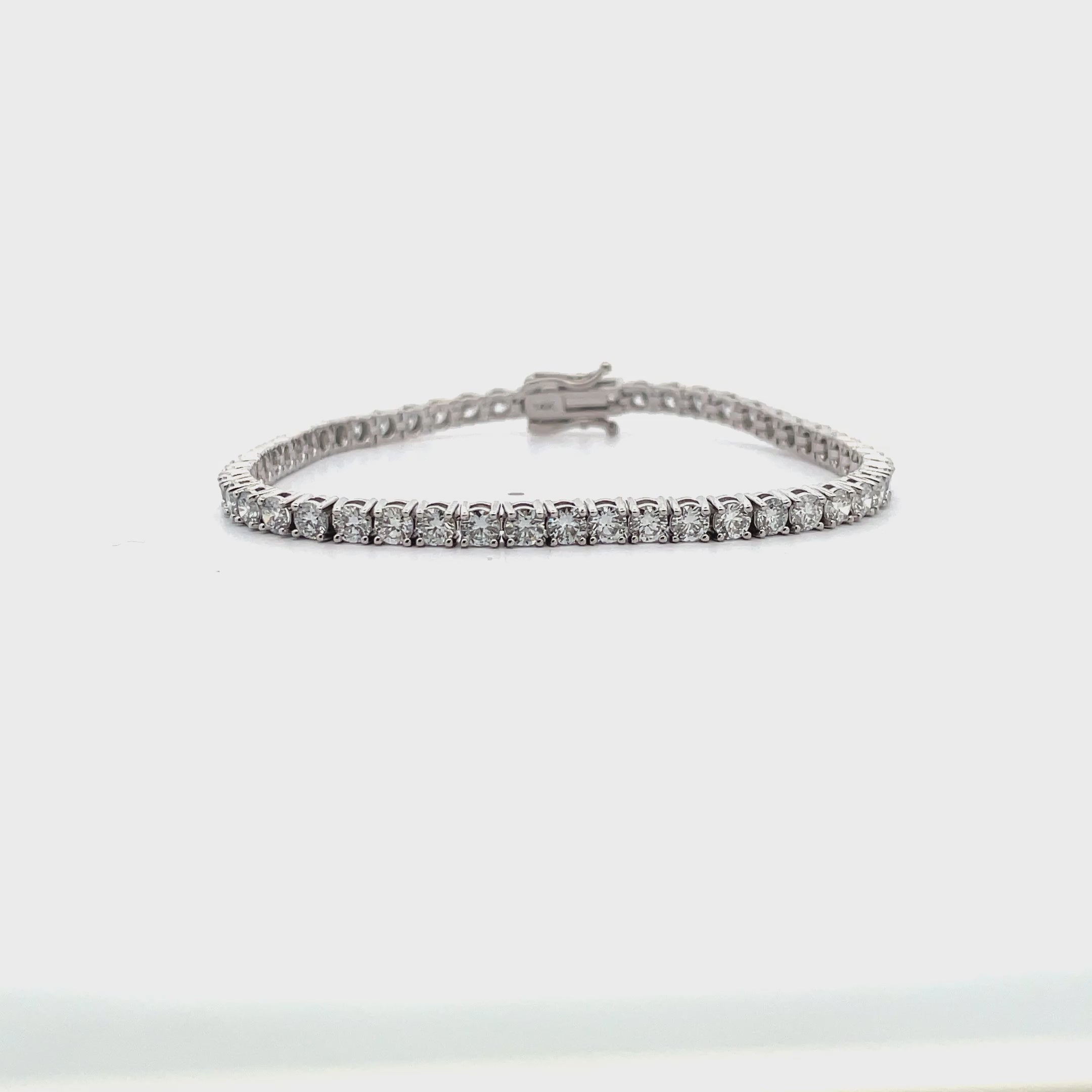 14K White Gold Lab Grown Tennis Bracelet