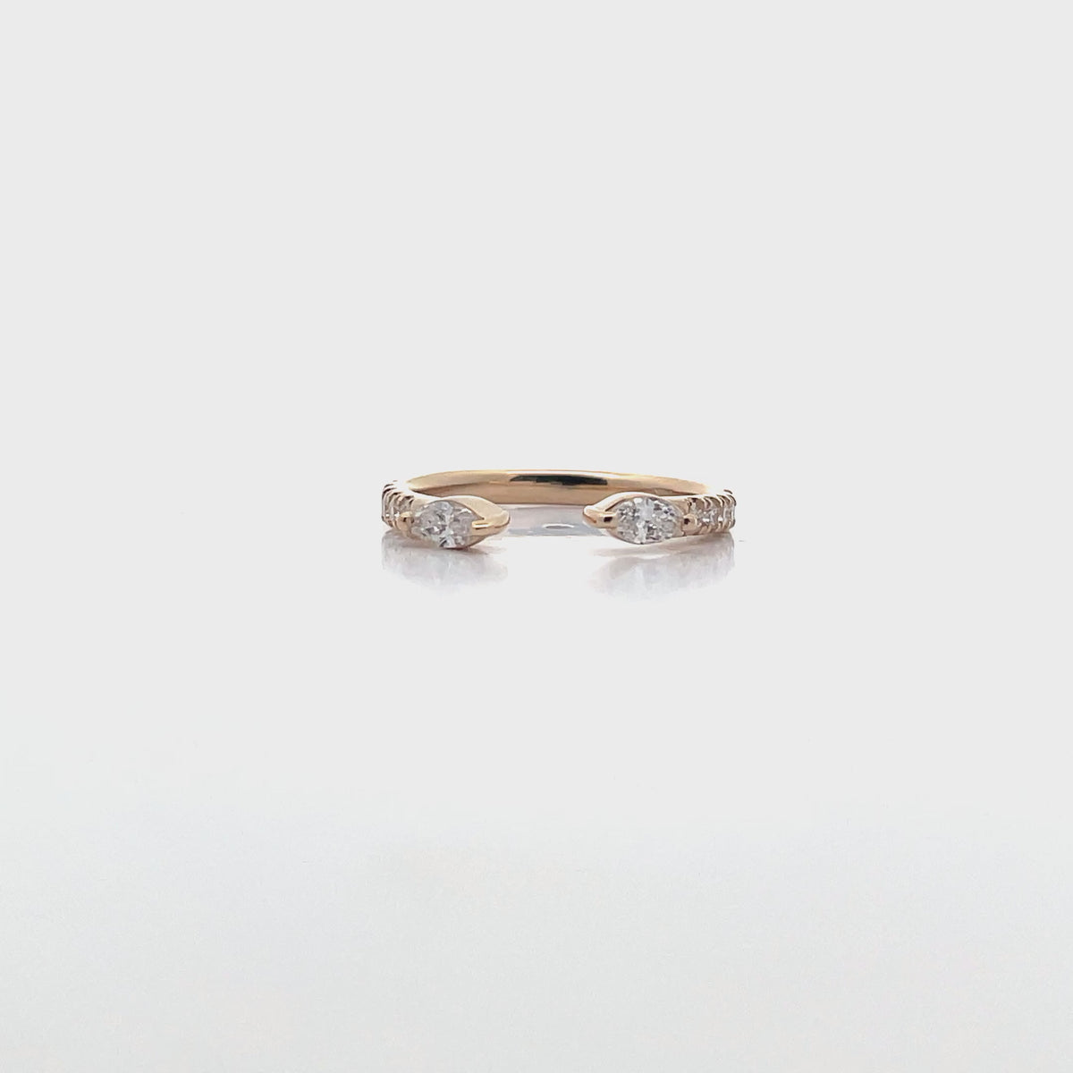 14K Yellow Gold 0.40 Carat Diamond Open Band