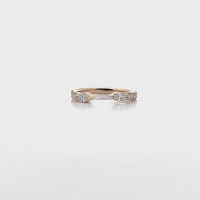 14K Yellow Gold 0.40 Carat Diamond Open Band