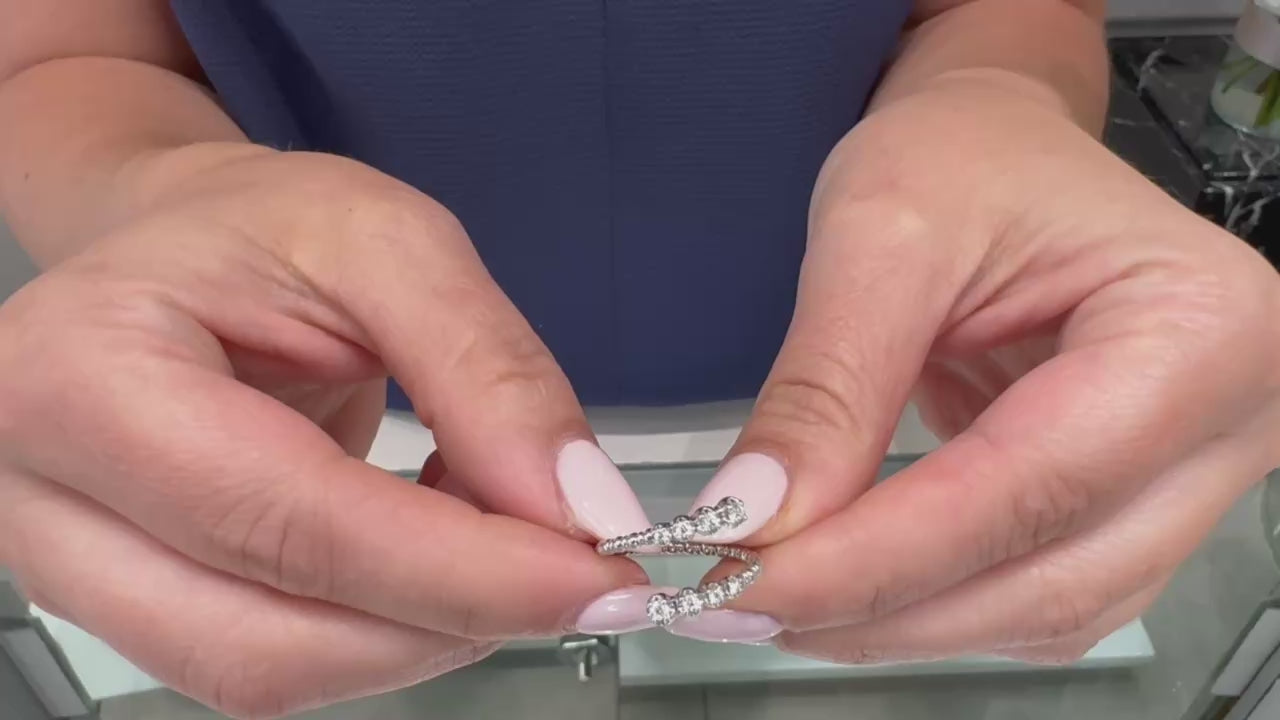 Flexible Bypass Diamond Ring in 14K White Gold