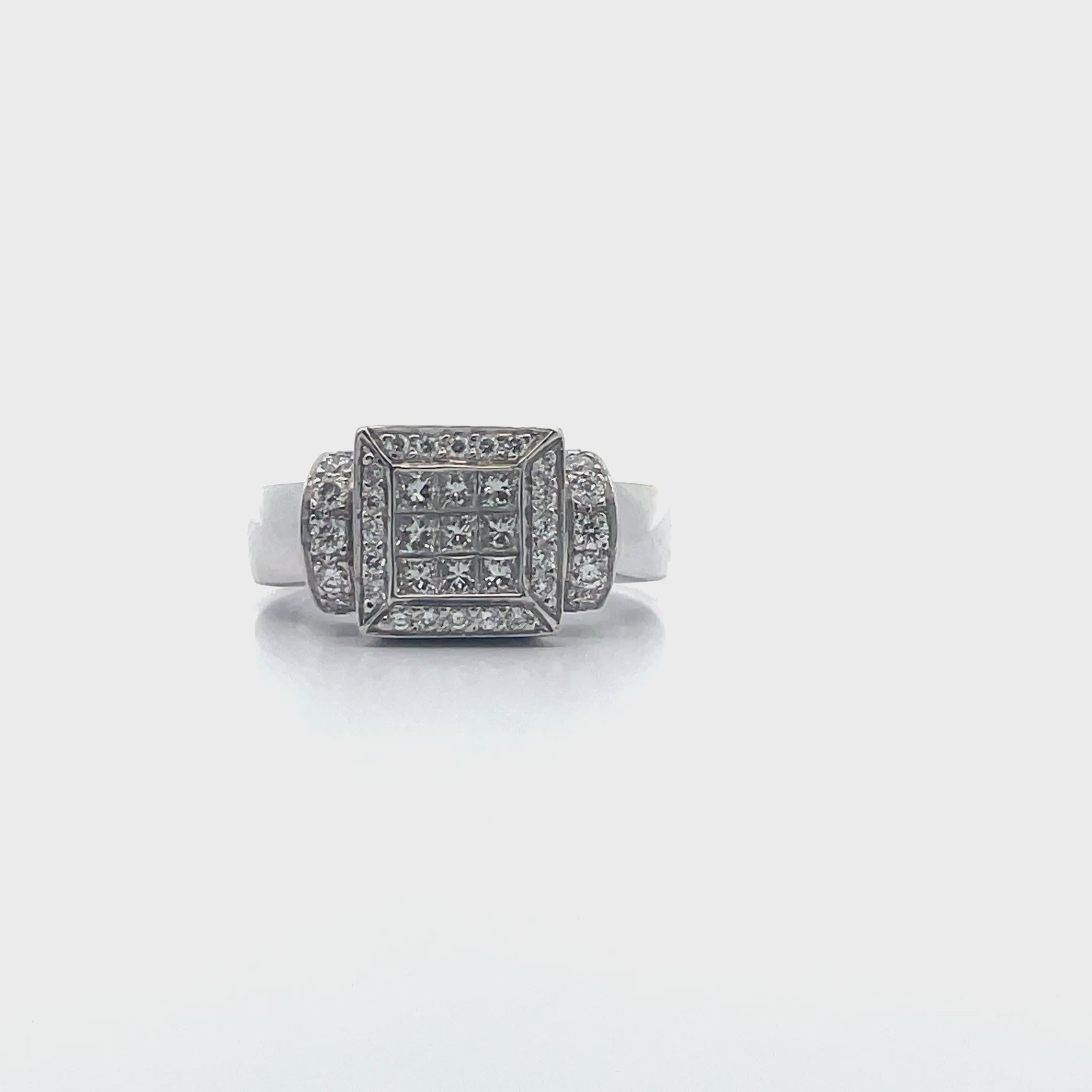 18K White Gold Ring with Diamonds 1.48 Carats