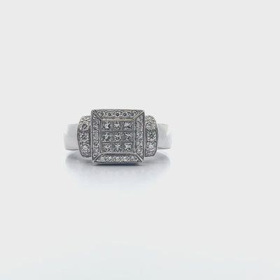 18K White Gold Ring with Diamonds 1.48 Carats