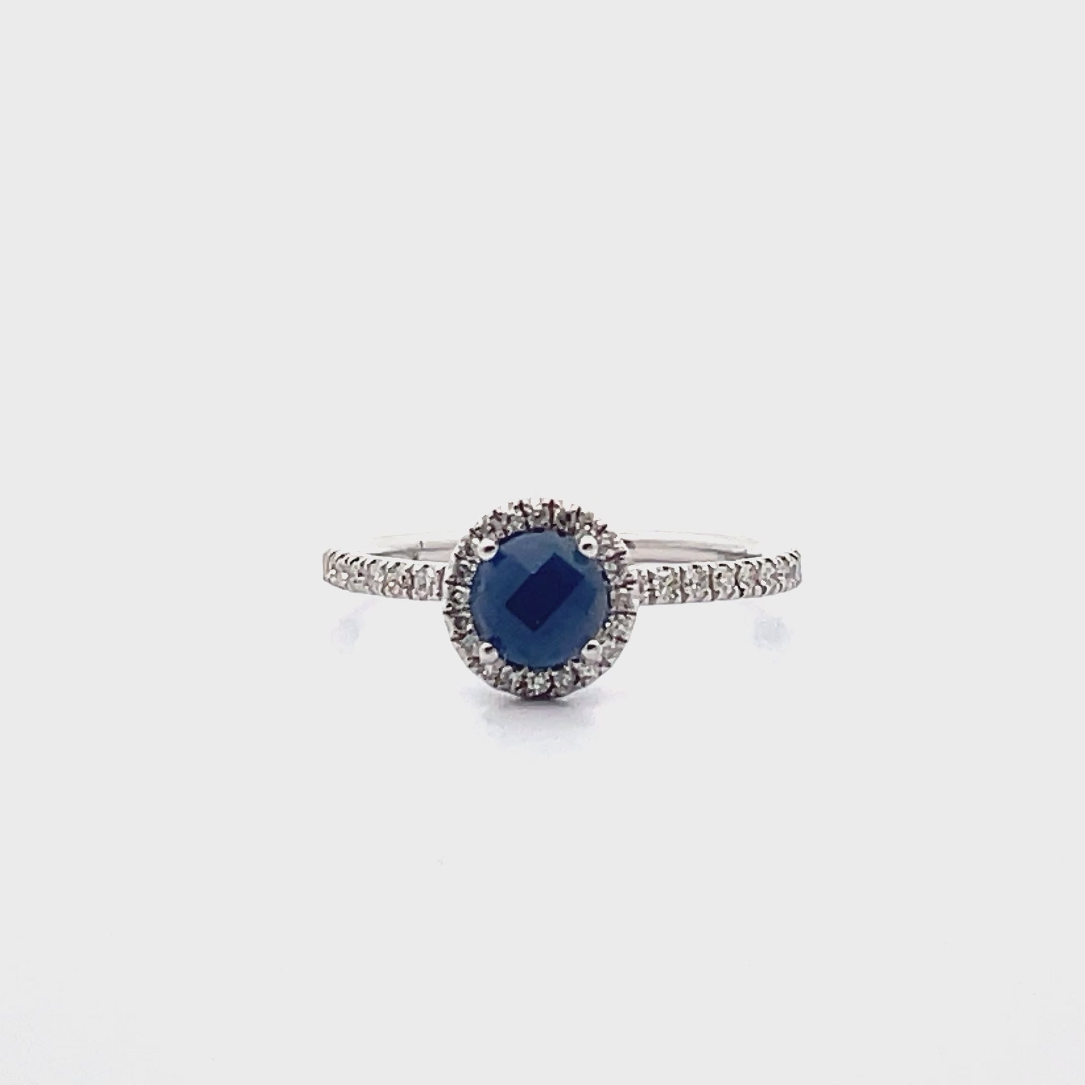 Meira T. 14K White Gold Sapphire & Diamond Ring