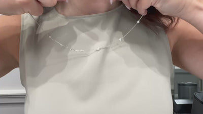 14K White Gold 0.83 Carat Diamonds By The Yard Necklace