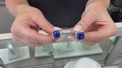 Alor Men's Stainless Steel Cufflinks with Lapis