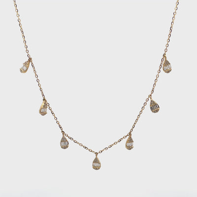 14K Yellow Gold Necklace With Diamonds Totaling 0.23 Carats