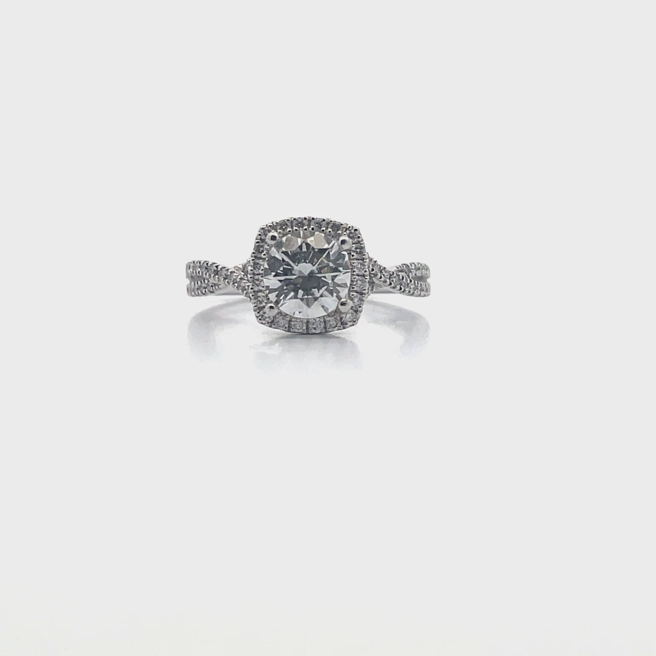 Simon G. NR468 Engagement Ring and Wedding Band Set