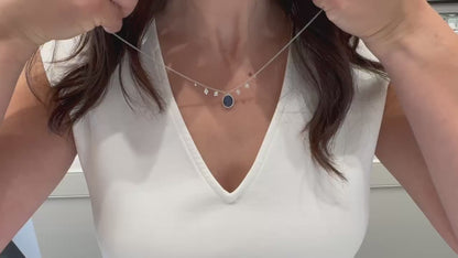 Meira T 14K White Gold Sapphire & Diamond Necklace