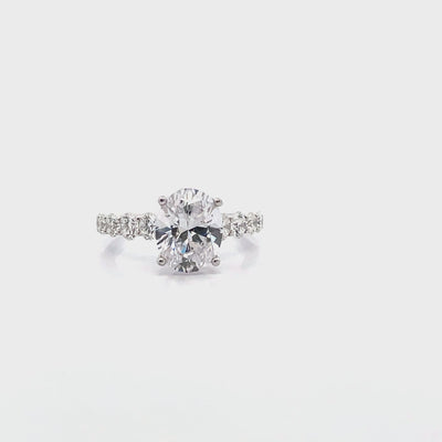 Simon G. LR2965 18K White Gold Engagement Ring Setting 1.11 Carats