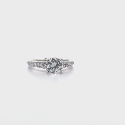 Ritani 1RZ2378AR 18K White Gold Engagement Ring Setting
