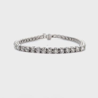 18K White Gold Tennis Bracelet