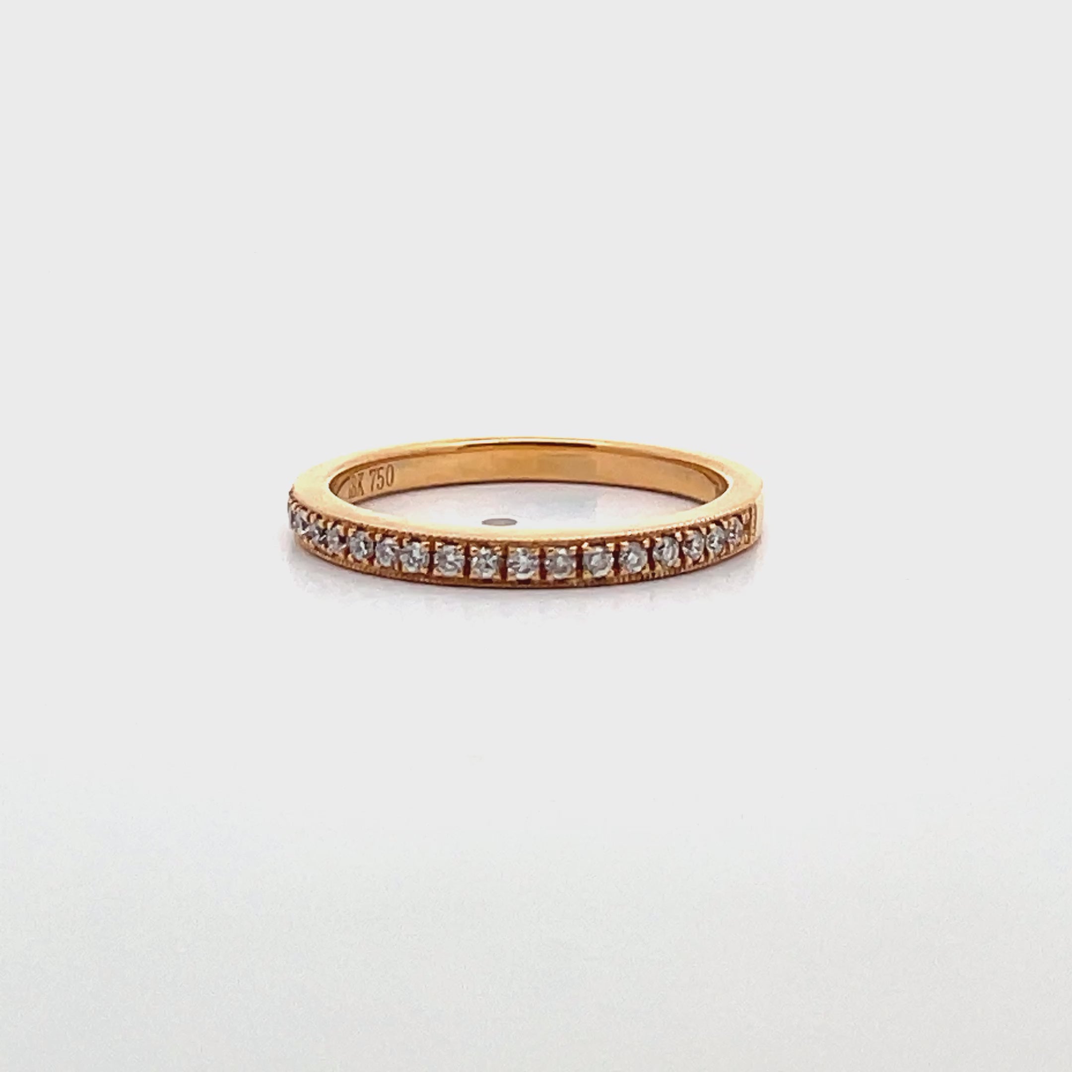 Kirk Kara K1250D-B Angelique Pink Gold Ring with Round Diamonds