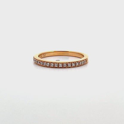 Kirk Kara K1250D-B Angelique Pink Gold Ring with Round Diamonds
