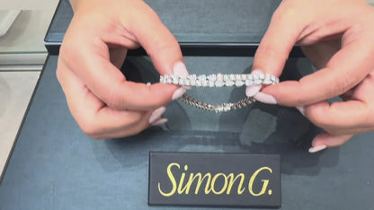 Simon G. LB2473 18K White Gold Tennis Bracelet