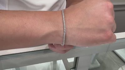 14K White Gold Tennis 1.63 Carat Tennis Bracelet