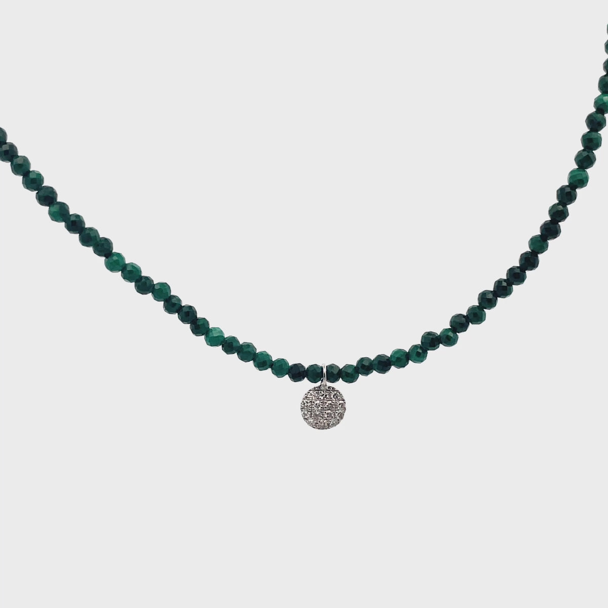 Meira T N11324/YT 9K White Gold Turquoise & Diamond Adjustable Necklace