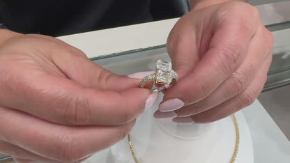 18K Yellow & White Gold Diamond Bypass Ring
