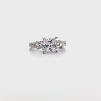 Kirk Kara SS6809D-R 18K White Gold Isabella Diamond Engagement Ring