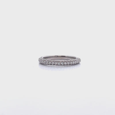 Ritani 21340CR "Masterwork" Collection 14K White Gold Pave Set Diamond Wedding Band 0.83 Carats