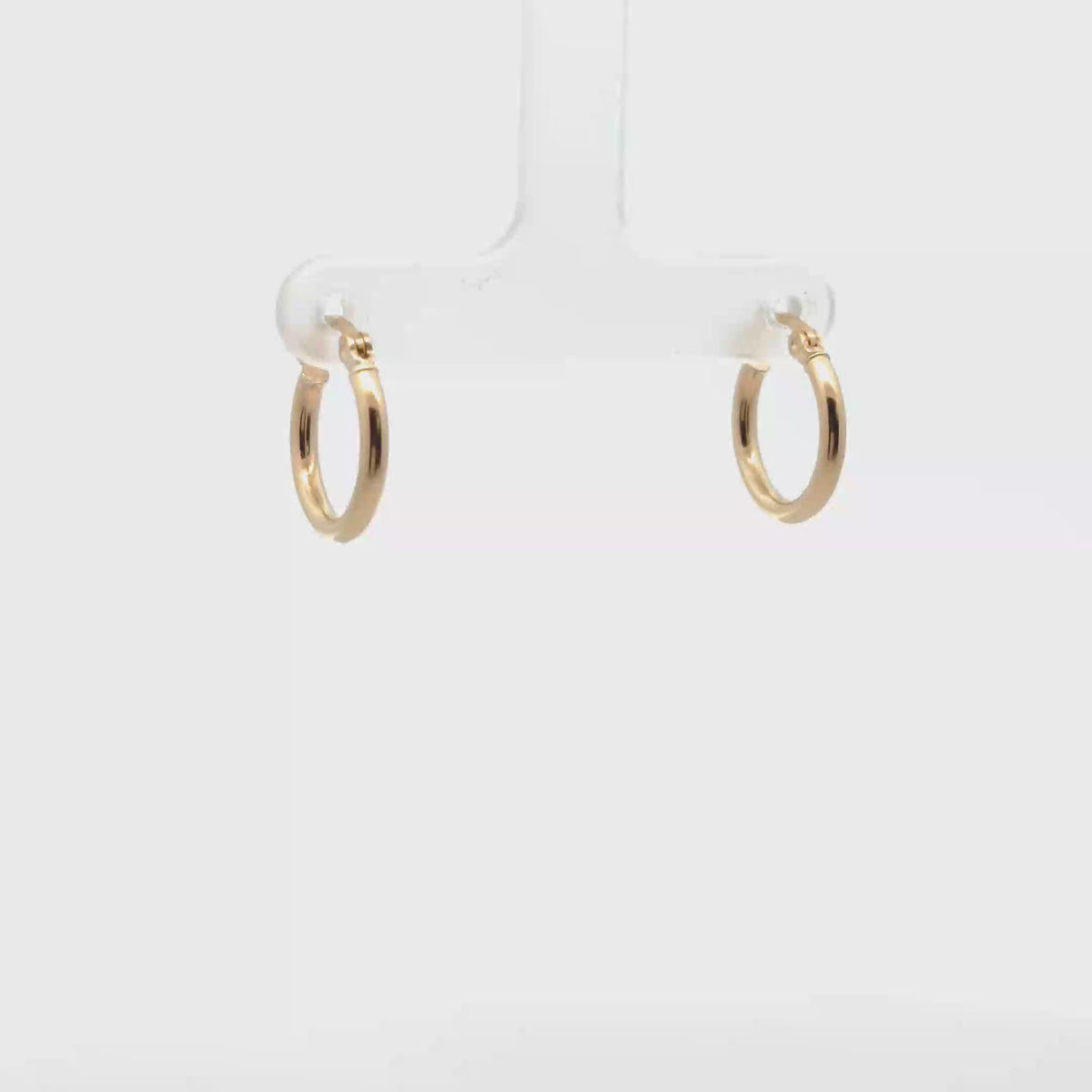 14K yellow gold hoop earrings - 1.10 grams