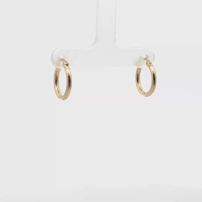 14K yellow gold hoop earrings - 1.10 grams