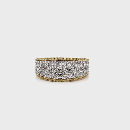 Simon G. LR3214 18K Two Tone Yellow and White Diamond Band