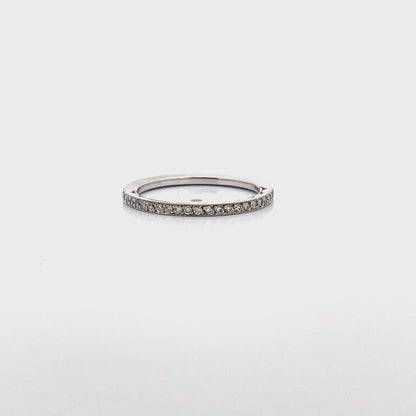 Tacori 41-1.5W 18K White Gold Wedding Band with Diamonds 0.17 Carats