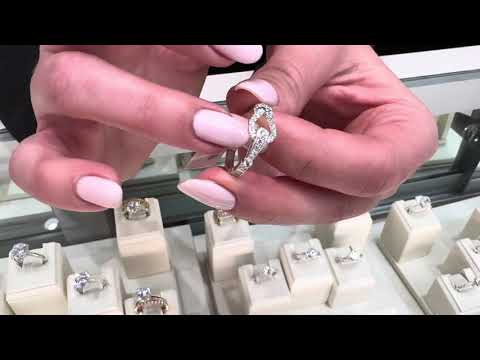 Simon G. LR3263 18K White Gold Buckle Ring