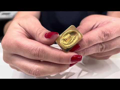 Pre-owned 14K Yellow Gold Cufflinks with High Karat Gold Inset