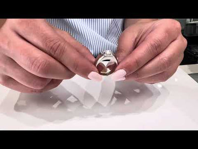 14K White Gold Men's Diamond Ring 0.95 Carats EGL Certified