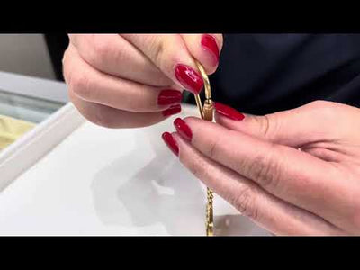 Pre-owned 14K Yellow Gold Keychain with the Rod of Asclepius