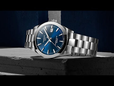 Tissot T127.407.11.041.00 Gentleman Powermatic 80 Silicium 40mm Watch with Blue Dial