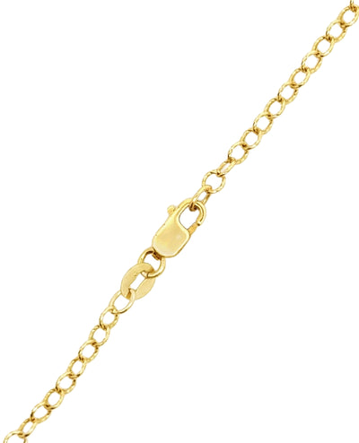 Faceted Round Light Purple Amethyst Pendant Necklace in 14K Yellow Gold