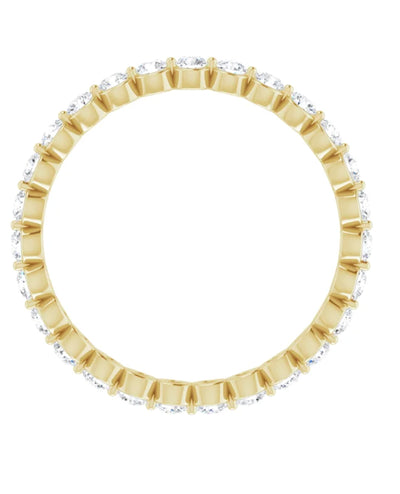 14K Yellow Gold 0.75 Carat Diamond Eternity Band Ring